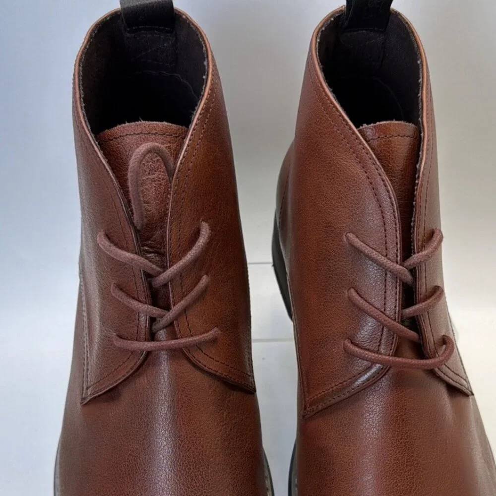 Rodd and Gunn Edendale Men Chukka Boots Cognac Brown Leather Size 44